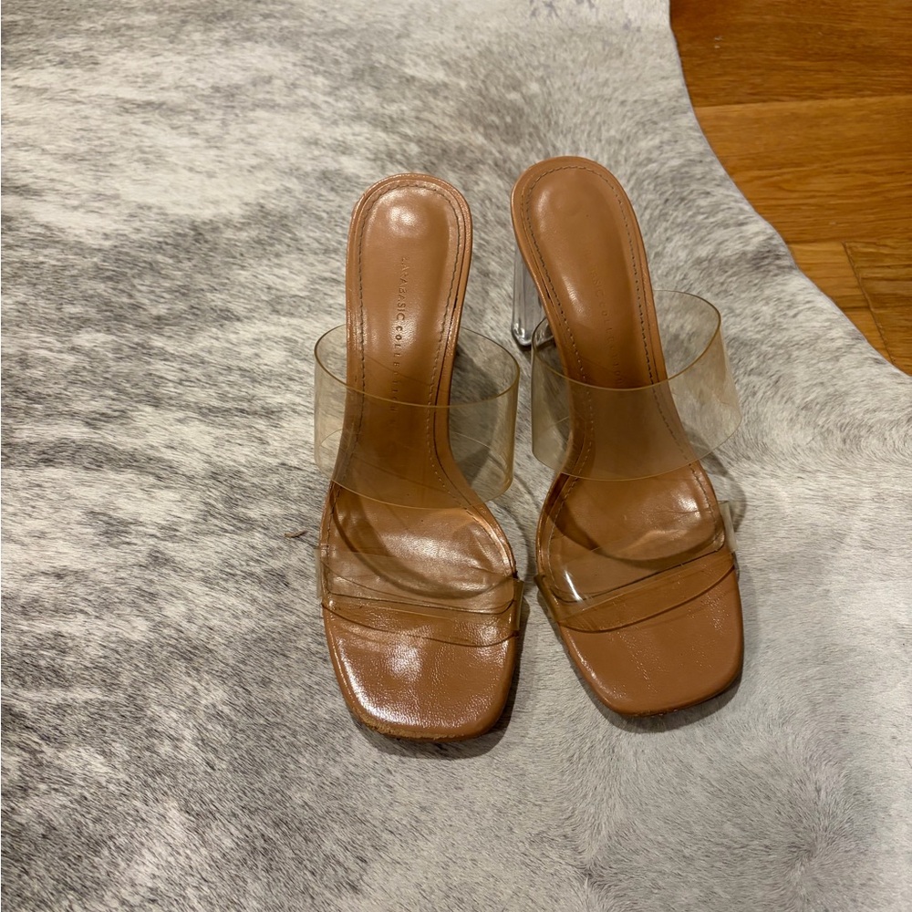 Zara Brown Transparent Mules